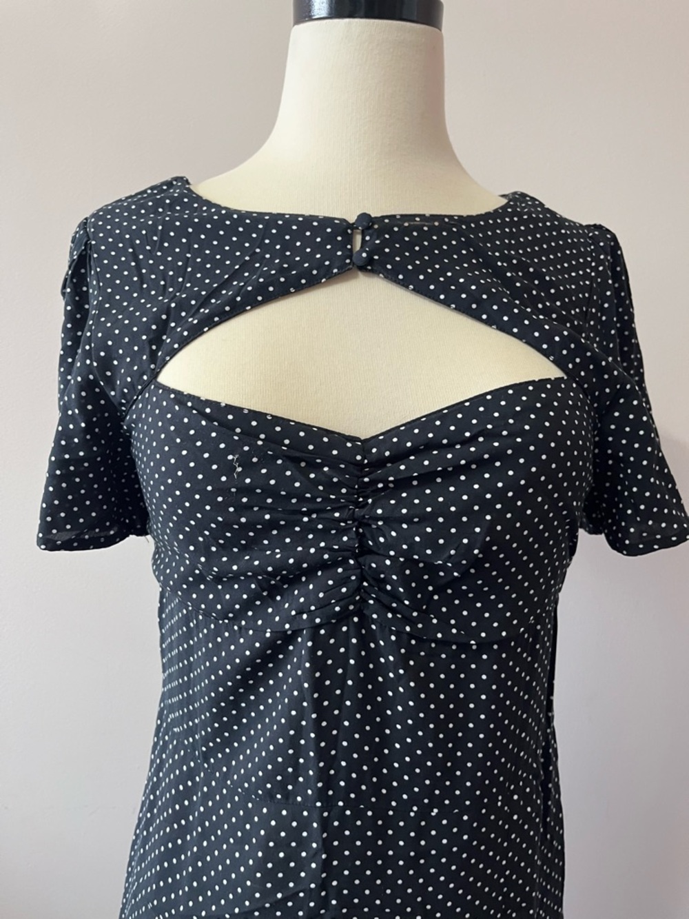 Zara Black & White Polka Dot Maxi Dress